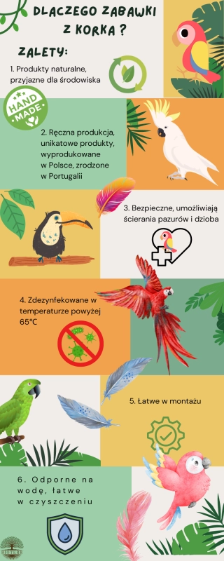 duża huśtawka dla papugi