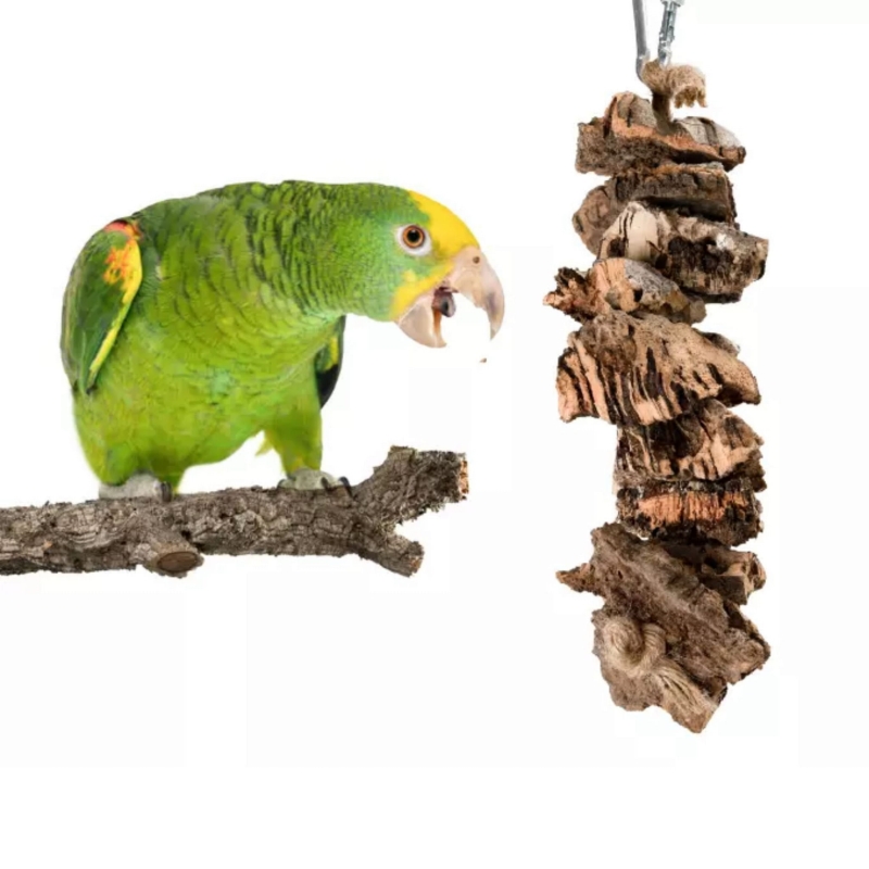 naturalny gryzak dla papugi, dąb korkowy