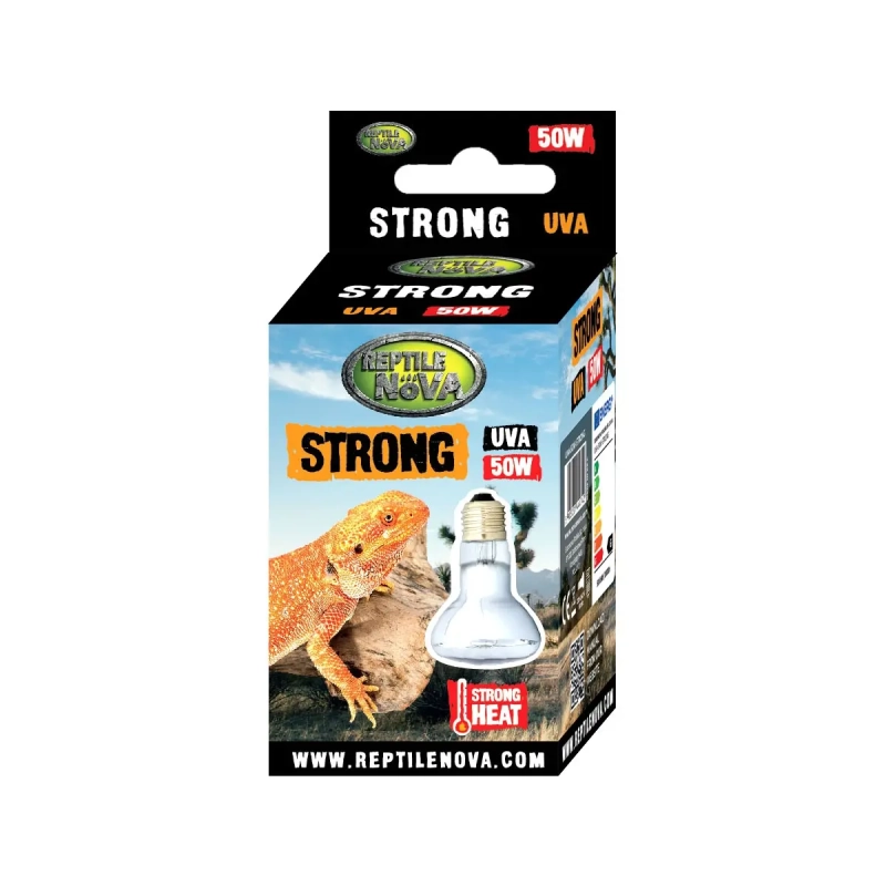 REPTILE NOVA Strong z gwintem E27 – żarówka do ogrzewania punktowego dla agam, waranów, uromastyksów i felsum 50W