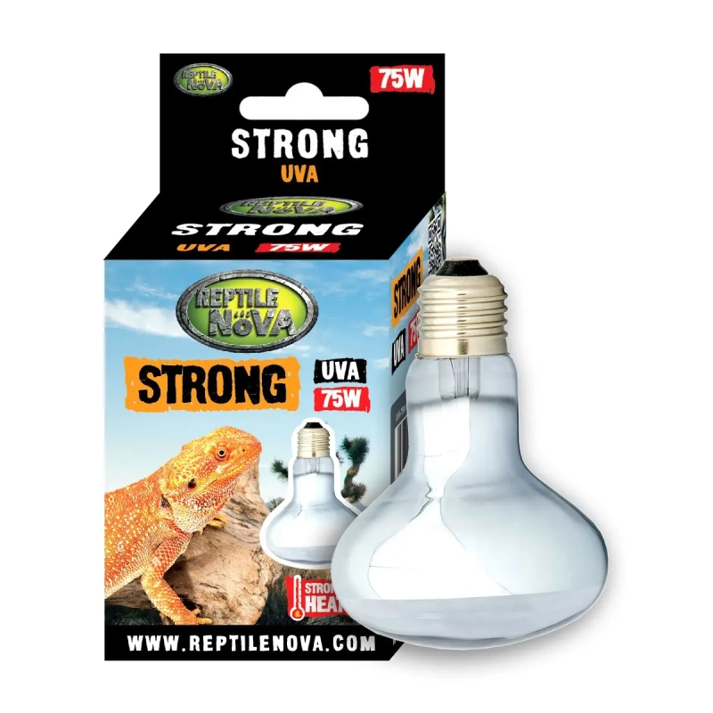 Żarówka REPTILE NOVA Strong – intensywne światło i ciepło w jednym, idealne do stworzenia strefy basking w terrarium 75W