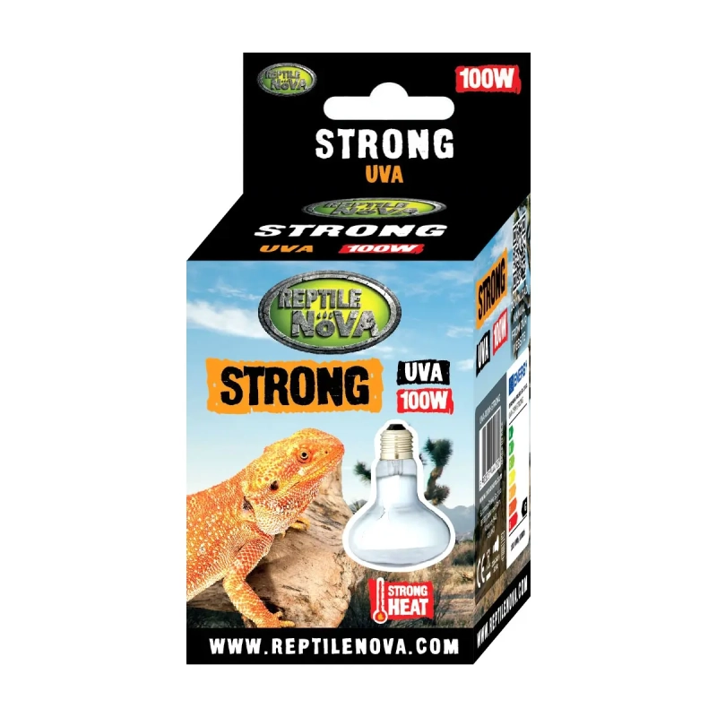 REPTILE NOVA Strong z gwintem E27 – żarówka do ogrzewania punktowego dla agam, waranów, uromastyksów i felsum 100W
