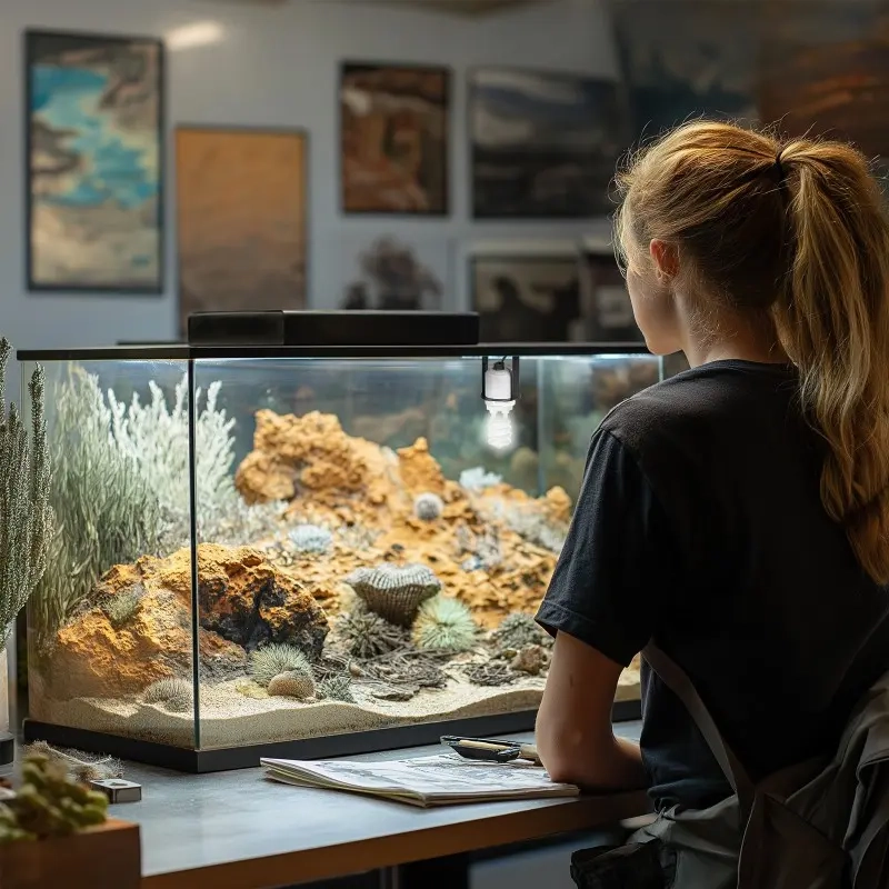 Wbudowany programator czasowy w oprawce ReptiSun – automatyczne sterowanie oświetleniem w terrarium