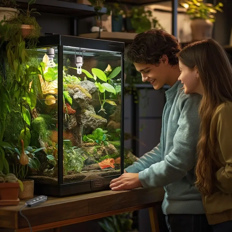 Kompaktowa oprawka Mauritan Time Control – idealny do małych i średnich terrariów