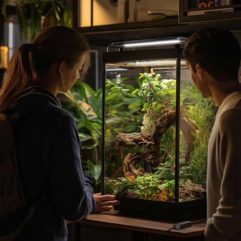 Terrario ReptoRay 30cm – energooszczędna lampa LED 8W do terrarium z programatorem czasu świecenia