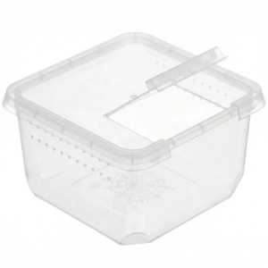 Pojemnik hodowlany dla ptaszników z wentylacją 12x12x7 cm – box dla młodych pająków