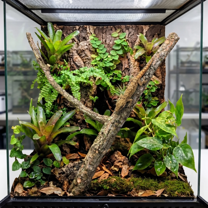 gałąź korkowa w terrarium