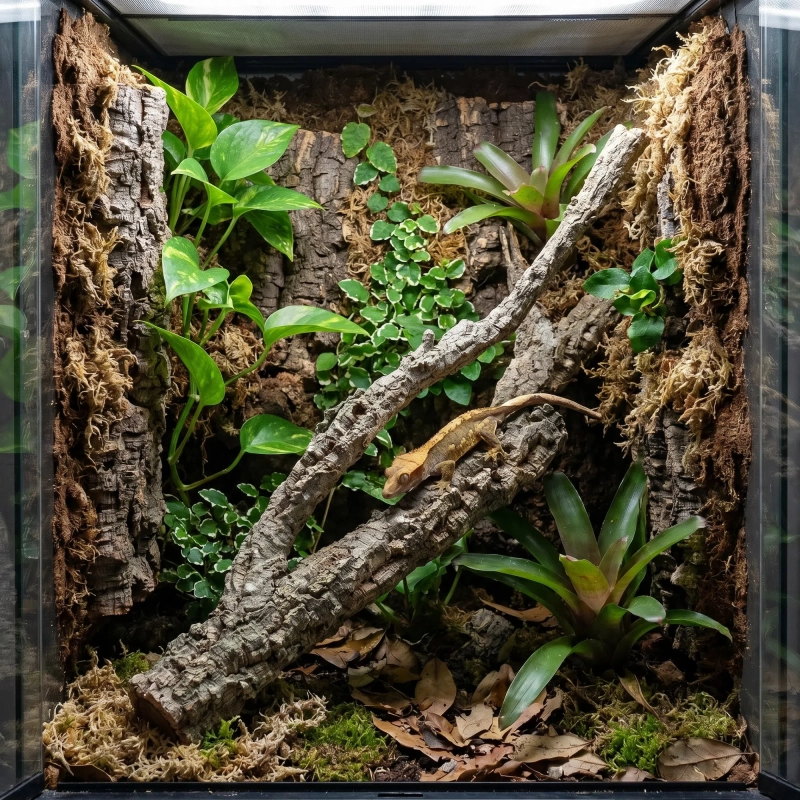 gałąź korkowa w terrarium