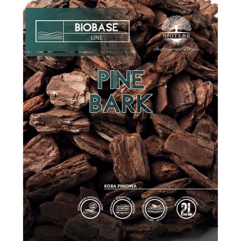 etykieta kora piniowa bark pine do terrarium i roślin 2L