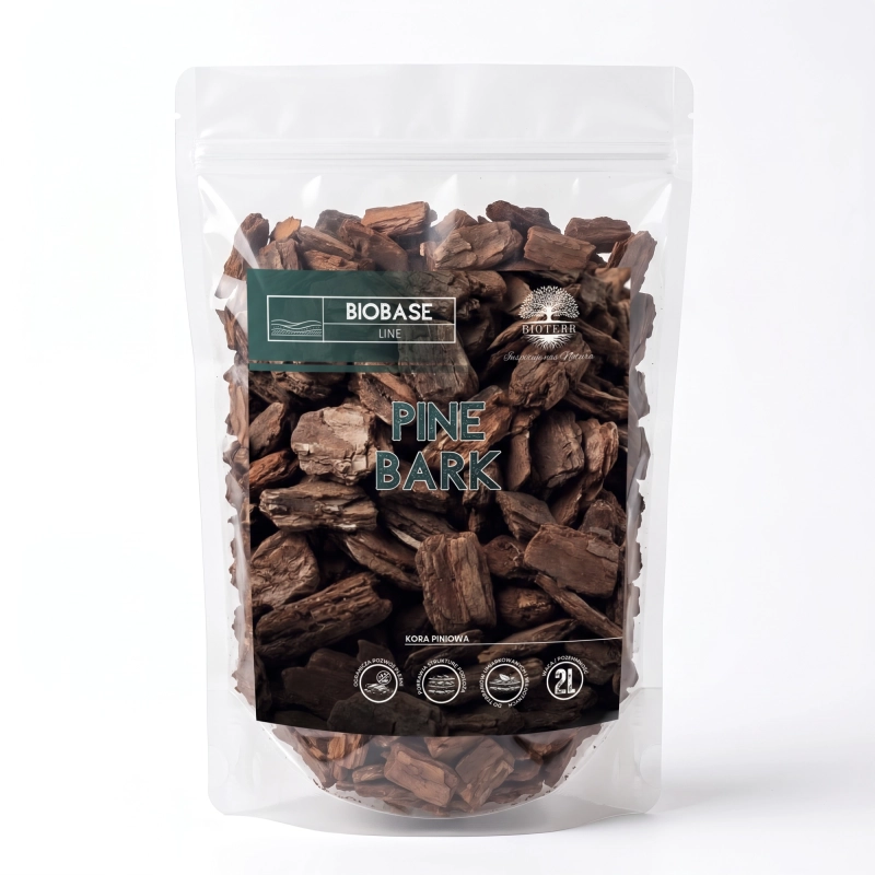 kora piniowa bark pine do terrarium i roślin 2L