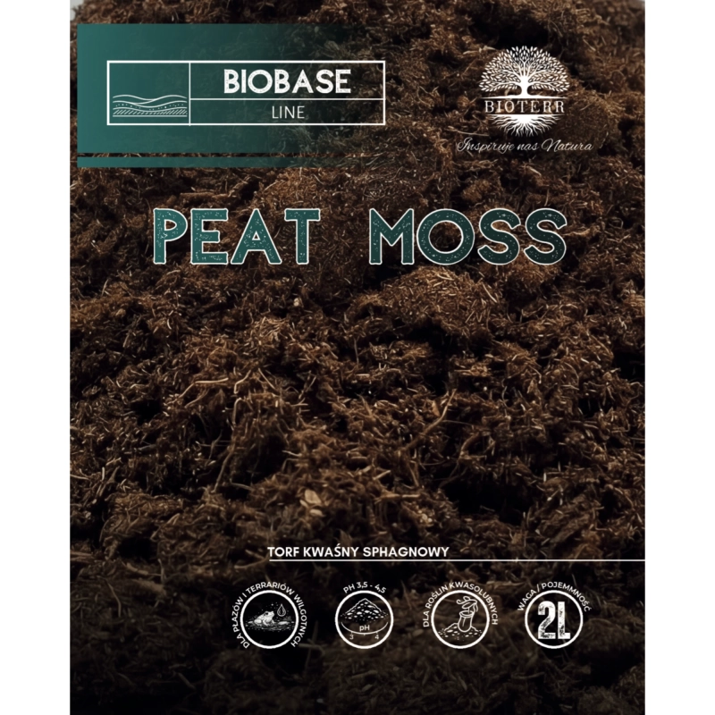 etykieta torf kwaśny PEAT MOSS 2L