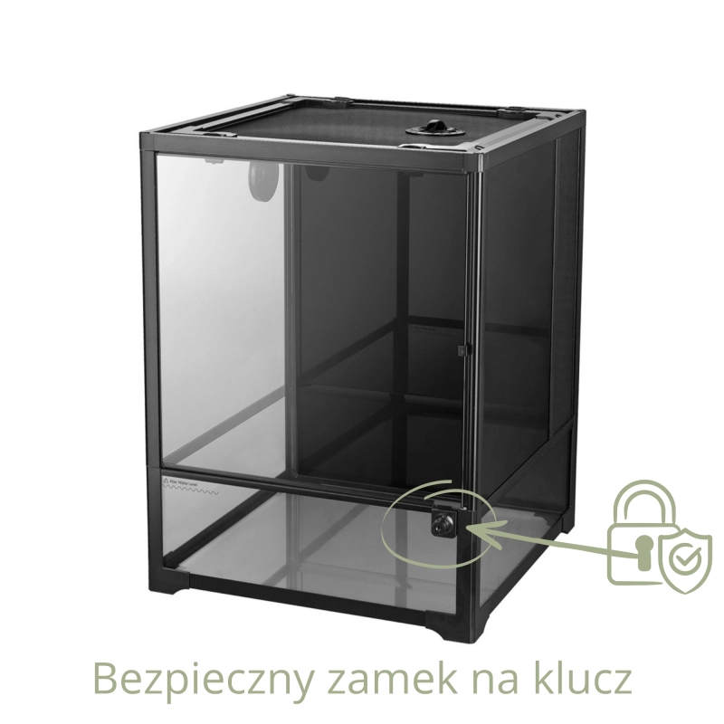 Drzwi terrarium zamykane na klucz
