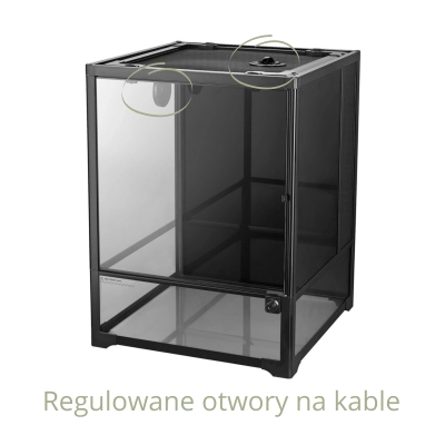 Przepusty na przewody w terrarium 45x45x60 cm