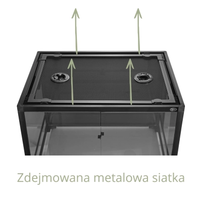Zdejmowana górna pokrywa terrarium 60x45x45 cm
