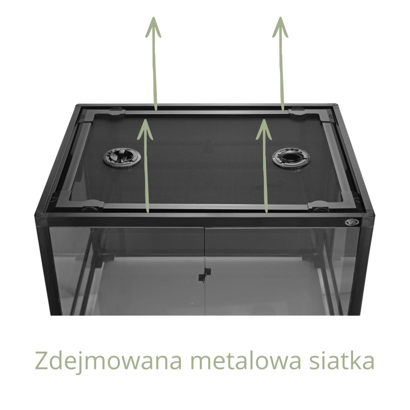Zdejmowana górna pokrywa terrarium 60x45x45 cm