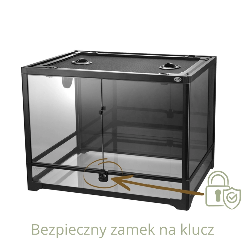 Drzwi terrarium zamykane na klucz