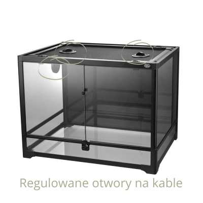 Przepusty na przewody w terrarium 60x45x45 cm