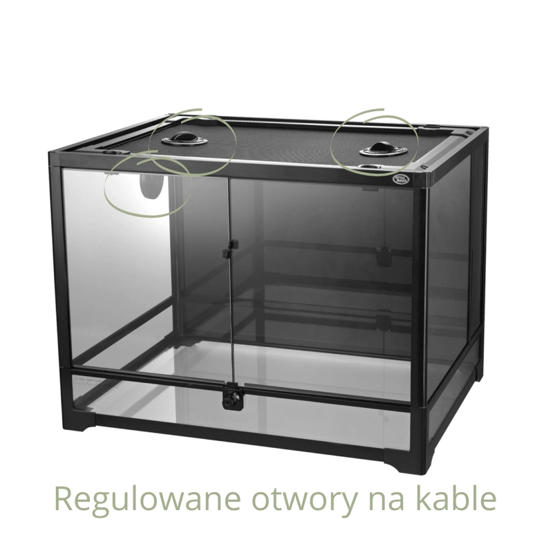 Przepusty na przewody w terrarium 60x45x45 cm