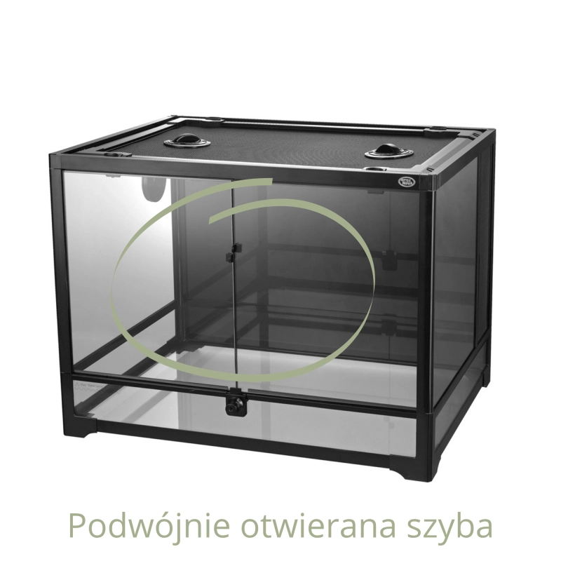 Podwójne szyby w terrarium 60x45x45cm