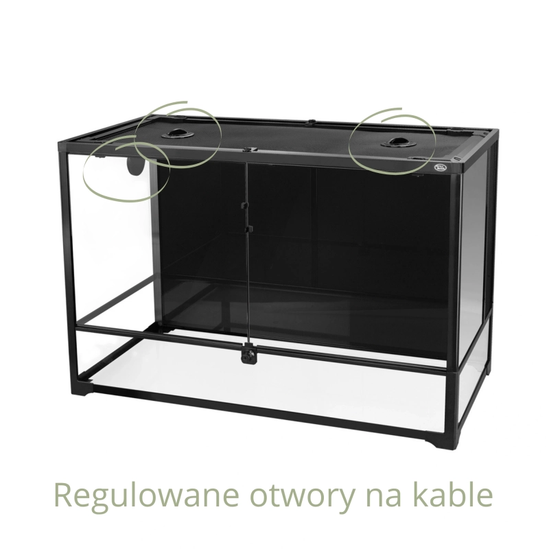 regulowane przepusty na kable w terrarium