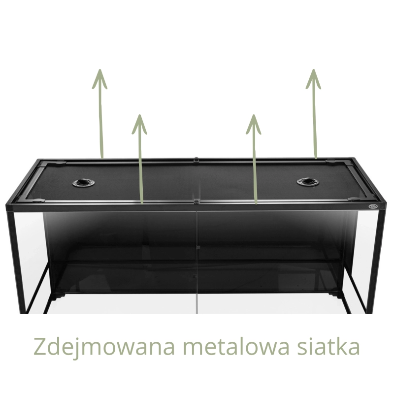 zdejmowana pokrywa metalowa wentylacja w terrarium 120x45x60cm