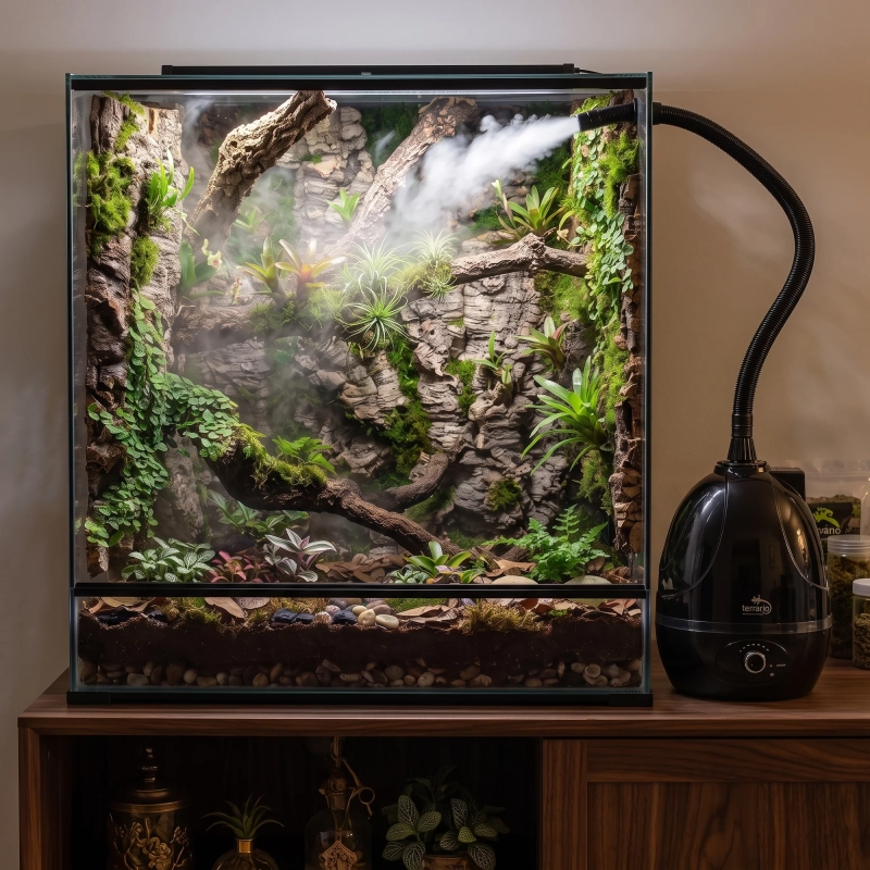 urządzenie do tworzenia mgły w terrarium