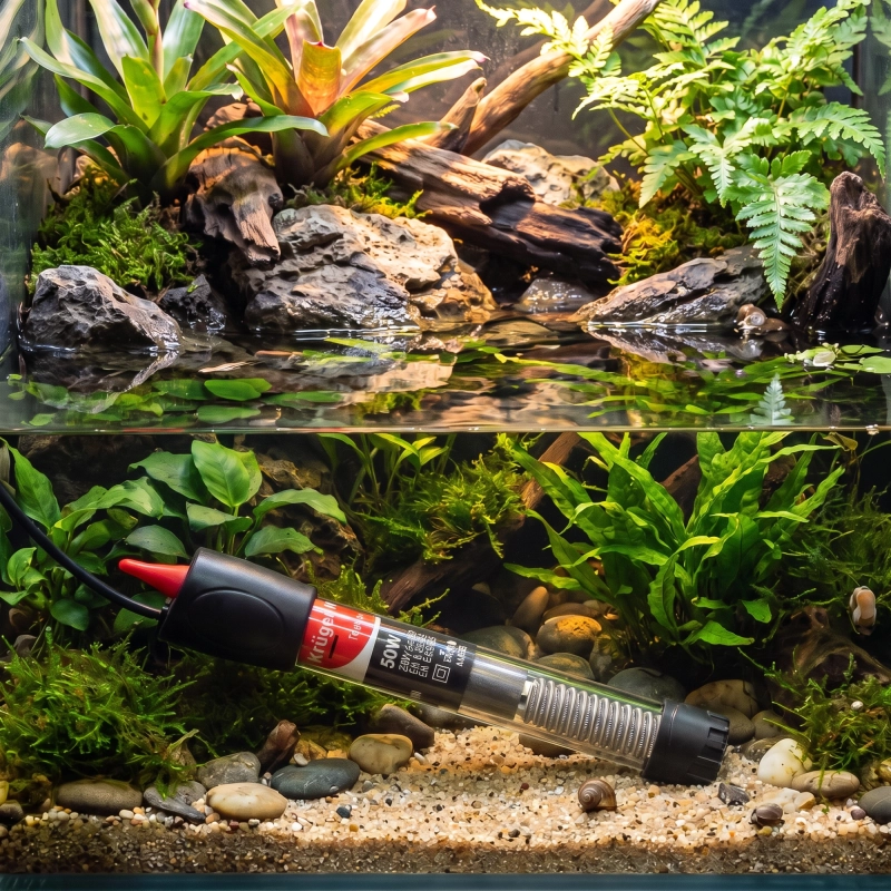 akwaterrarium z grzałką 50w