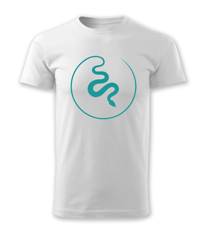 koszulka biała z wężem