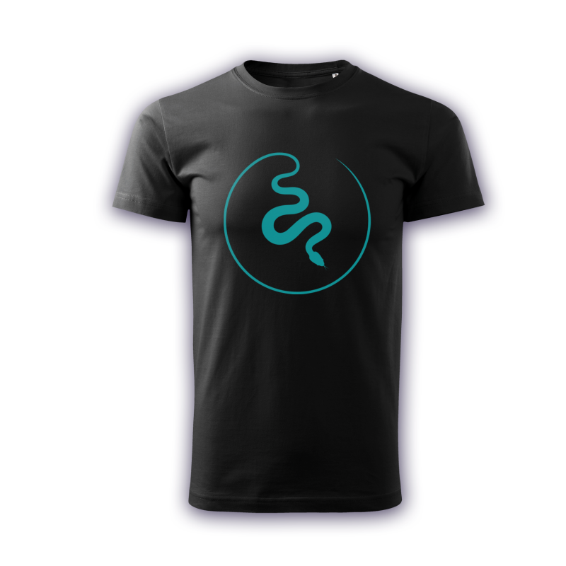 koszulka czarna z wężem